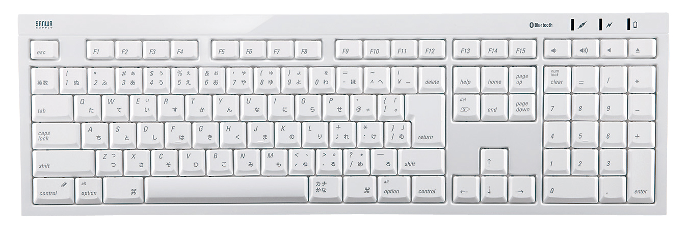 SKB-BTMAC2W【Bluetoothキーボード（クリアホワイト）】Mac専用