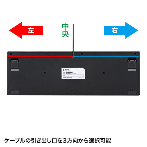 SKB-E2UN / 英語配列USBスリムキーボード（ブラック）
