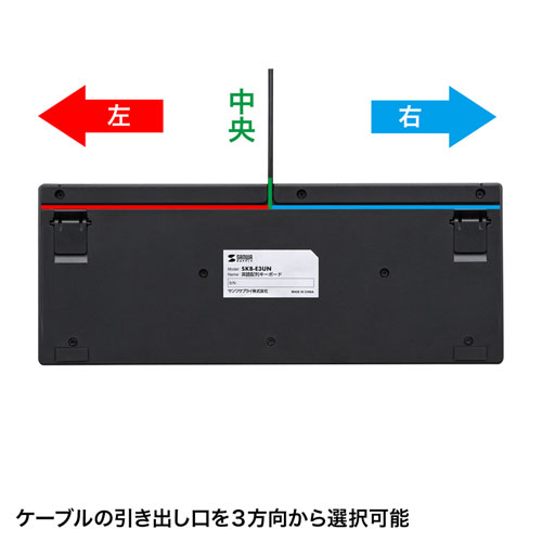 SKB-E3UN / 英語配列USBスリムキーボード（ブラック）