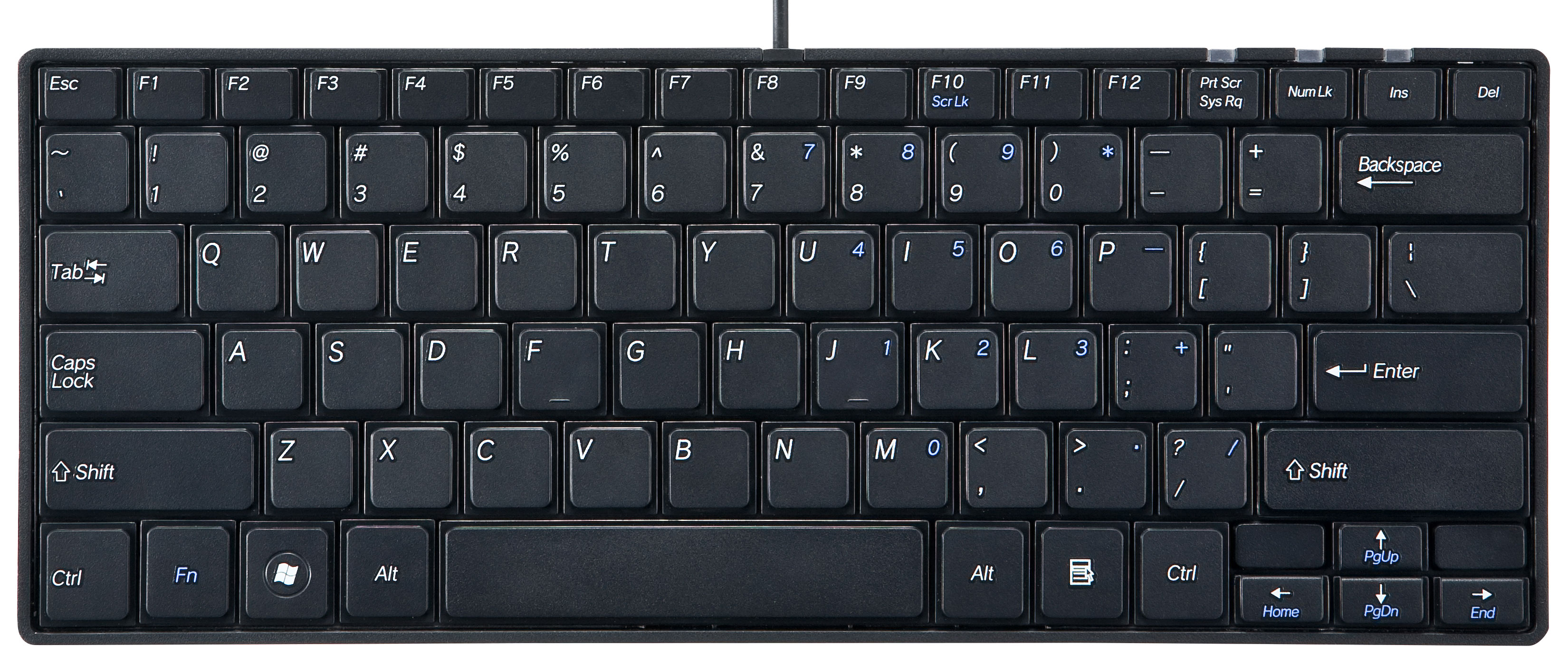 SKB-E3U【英語配列USBスリムキーボード（テンキーなし・ブラック