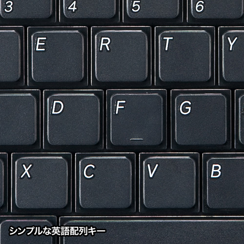 SKB-E3U / 英語配列USBスリムキーボード（テンキーなし・ブラック）