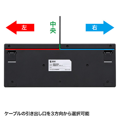 SKB-E3U / 英語配列USBスリムキーボード（テンキーなし・ブラック）