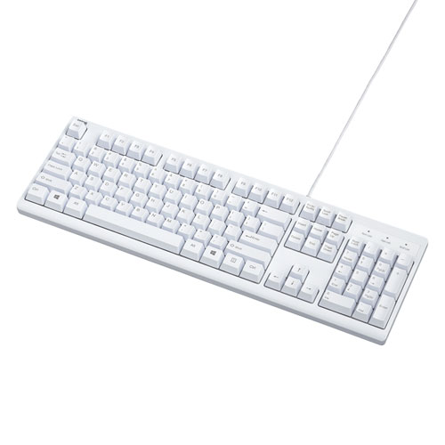 SKB-E5UW【英語USBキーボード（ホワイト）】文字の耐久性に優れた