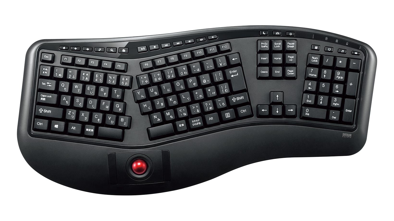 SKB-ERG6BK【エルゴノミクスキーボード】肩に負担を掛けにくく SKB-ERG6BK【エルゴノミクスキーボード】肩に負担を掛けにくく
