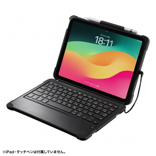 SKB-IP6BK / iPad 第10世代専用ケース付きキーボードタイプCケーブル接続