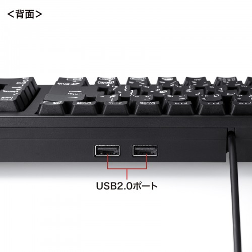 SKB-KG2UH2BK / USBハブ付コンパクトキーボード