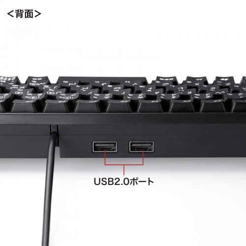 SKB-KG3UH2BK / USBハブ付コンパクトキーボード