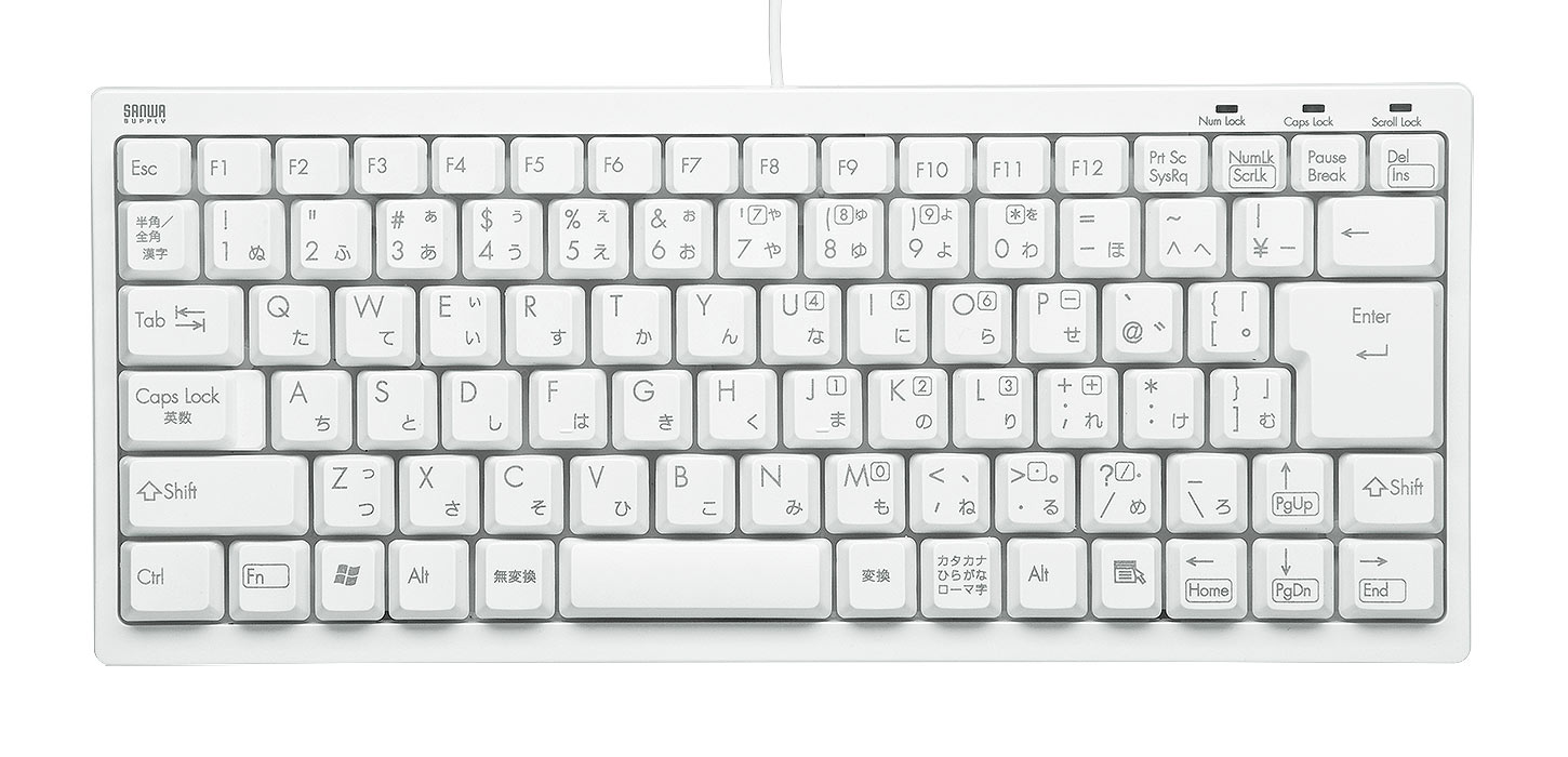 SKB-KG3WN2【コンパクトキーボード（テンキーなし・ホワイト