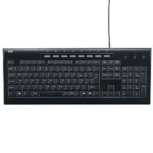 SKB-SL07BK / USB＆PS/2スリムキーボード（ブラック）