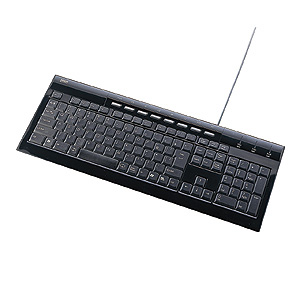 SKB-SL07BK / USB＆PS/2スリムキーボード（ブラック）