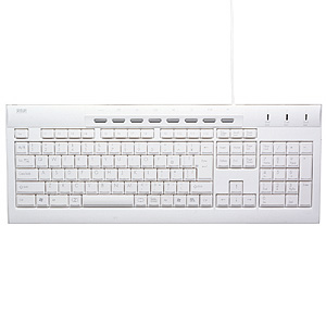 SKB-SL07W / USB＆PS/2スリムキーボード（ホワイト）