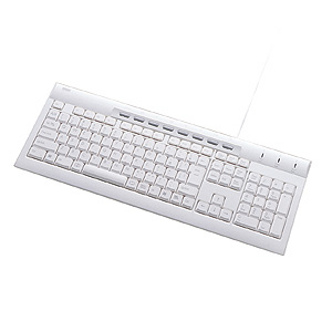 SKB-SL07W / USB＆PS/2スリムキーボード（ホワイト）