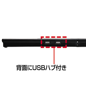 SKB-SL08UHBK / USB2.0 HUB付スリムキーボード(ブラック）