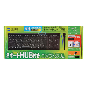 SKB-SL08UHBK / USB2.0 HUB付スリムキーボード(ブラック）