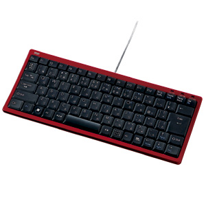 SKB-SL09R / USB&PS/2スリムキーボード(レッド)