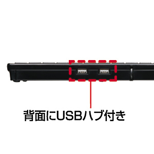 SKB-SL09UHBK / USB2.0HUB付スリムキーボード（ブラック）