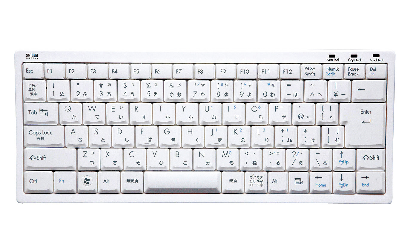 ホワイト 日本語配列 スリムキーボード 本体 NiZ 静電容量無接点方式 ワイヤレスキーボード ゲーミングキーボード