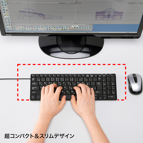 SKB-SL17BKN / USBスリムキーボード（ブラック）