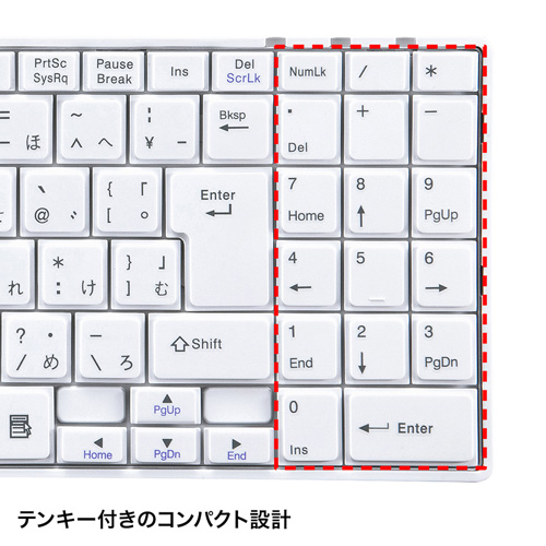 SKB-SL17WN / USBスリムキーボード（ホワイト）