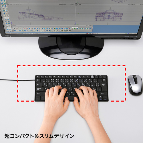 SKB-SL18BKN / USBスリムキーボード（ブラック）