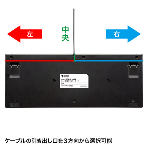 SKB-SL20BK / 静音スリムキーボード（ブラック）