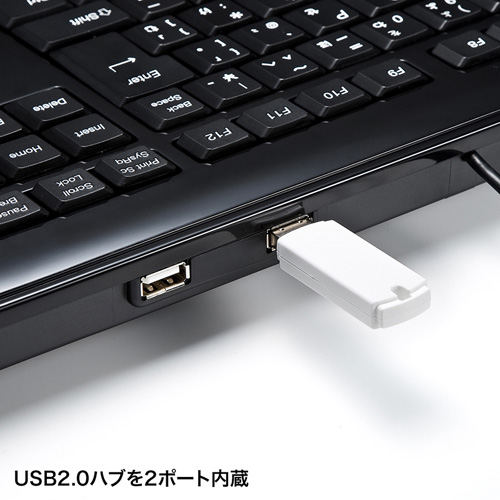 SKB-SL21UHBK / USBハブ付キーボード