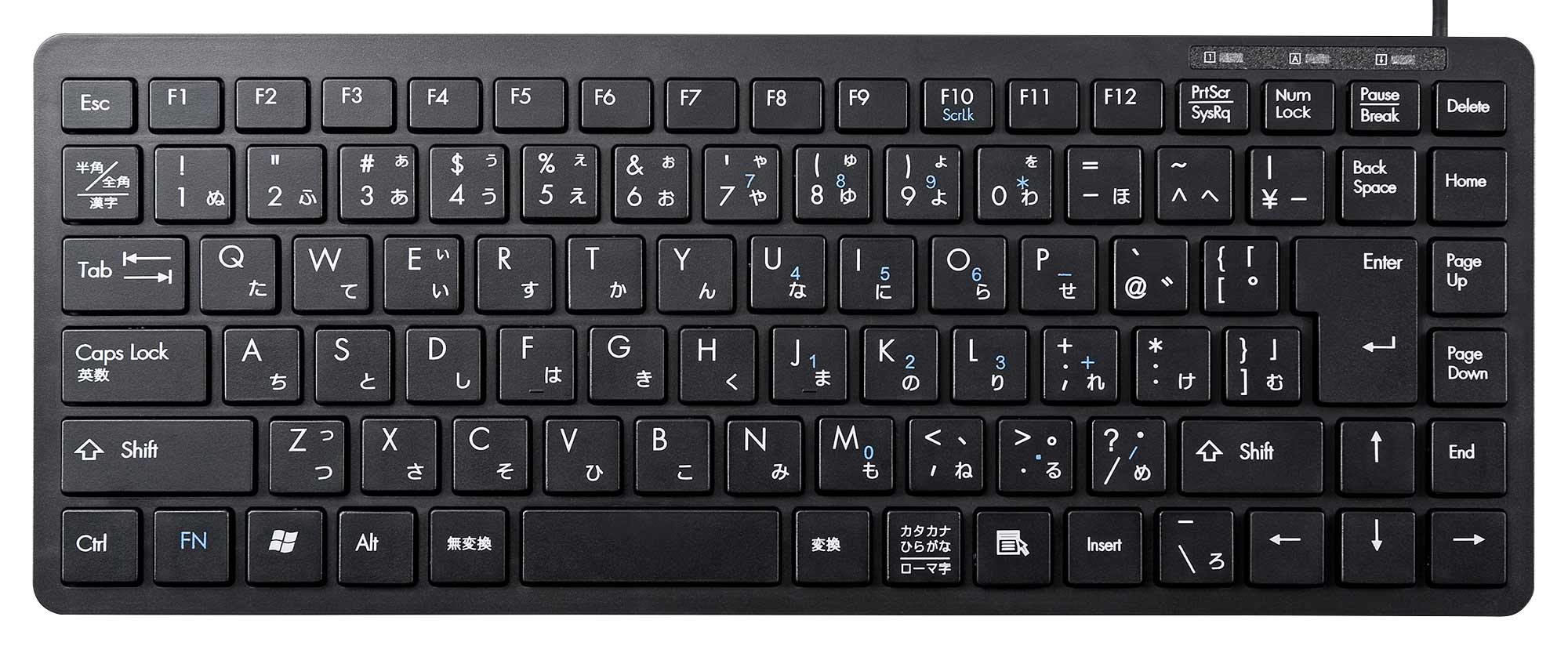 SKB-SL27BK【USBスリムキーボード（ブラック）】誤入力を減らすアイソ