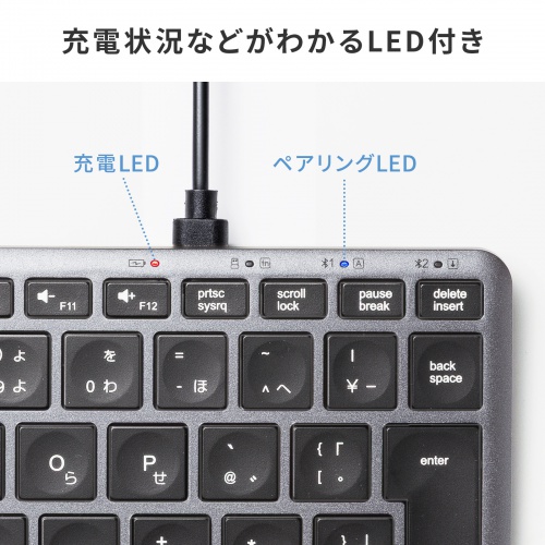 SKB-WBT43BK / Bluetooth+2.4Gコンボキーボード コンパクトモデル