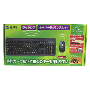 SKB-WL07SETBK / マウス付きワイヤレスキーボード（ブラック）