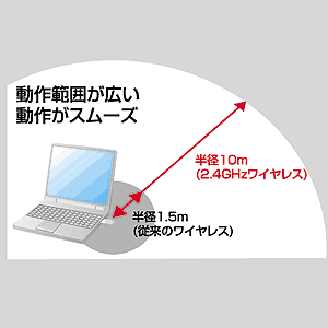 SKB-WL08SETBK / マウス付きワイヤレスキーボード（クリアブラック）