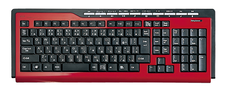 SKB-WL10SETR【マウス付きワイヤレスキーボード（レッド）】10m離れて