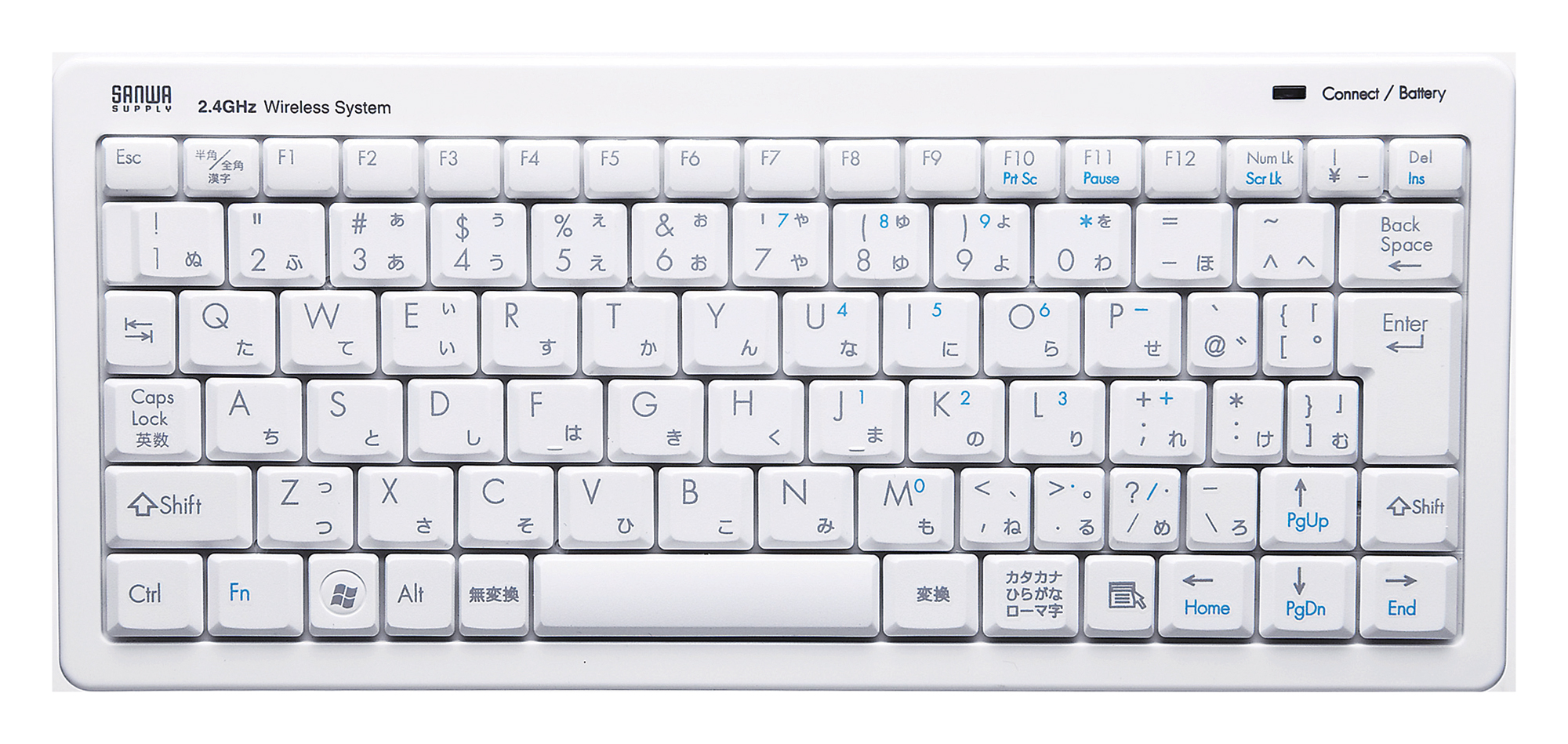 SKB-WL11W【ワイヤレスミニキーボード（ホワイト）】極小レシーバーを