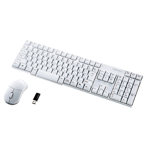 SKB-WL12SETW / マウス付きワイヤレスキーボード（ホワイト）