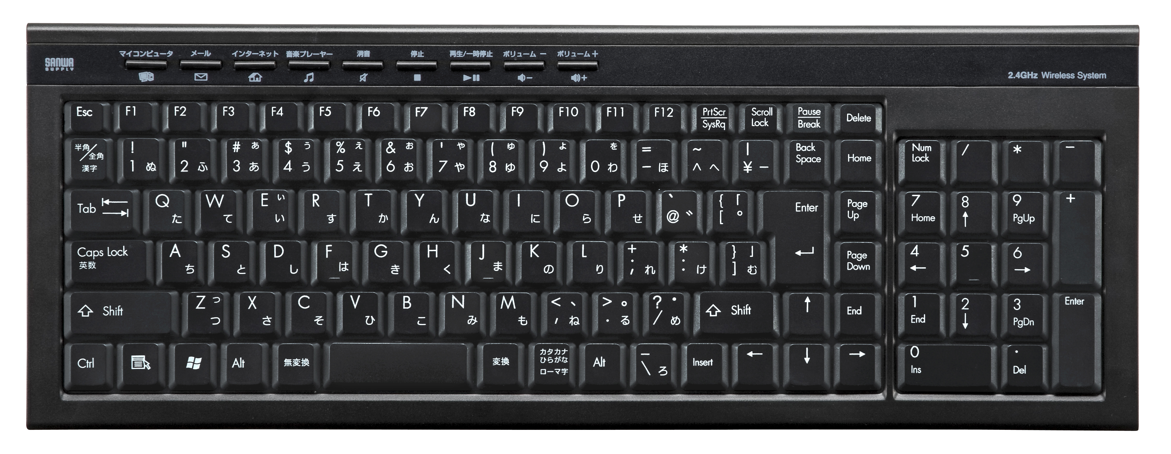 SKB-WL15BK【ワイヤレスキーボード（ブラック）】プレイステーション