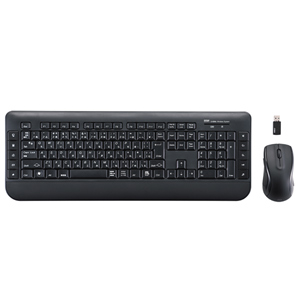 SKB-WL18SETBK / マウス付きワイヤレスキーボード(ブラック)