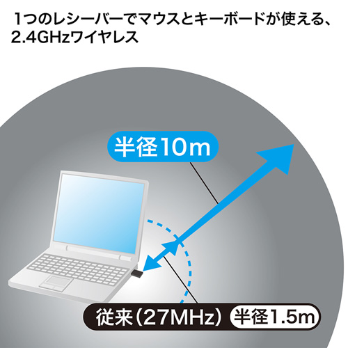 SKB-WL24SETBK / マウス付きワイヤレスキーボード