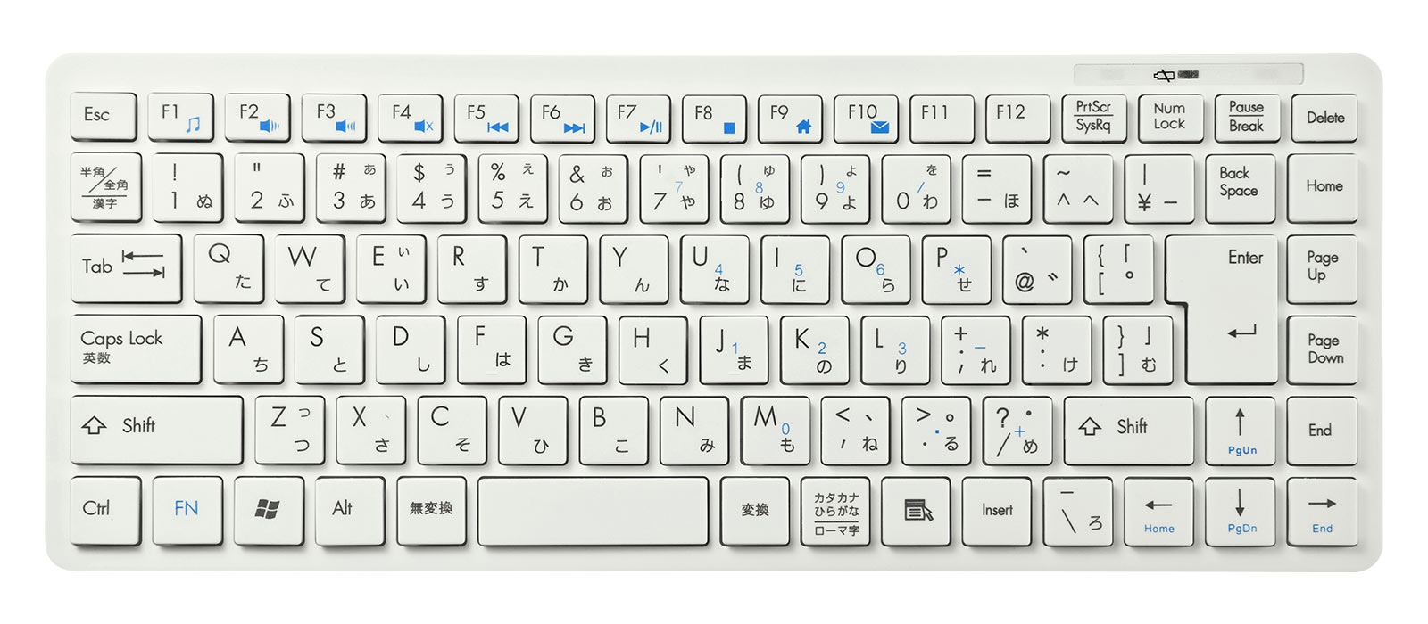 ホワイト ワイヤレスキーボード 日本語 SKB-WL27W【ワイヤレスキーボード】誤入力を減らすアイソレーション