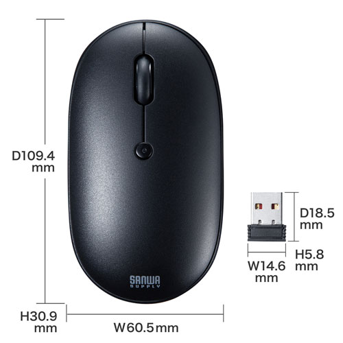 SKB-WL31SETBK / マウス付きワイヤレスキーボード（テンキー付き）