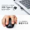 SKB-WL40CSETBK / 静音マウス付き2.4GHzワイヤレスキーボード（Type-C接続）