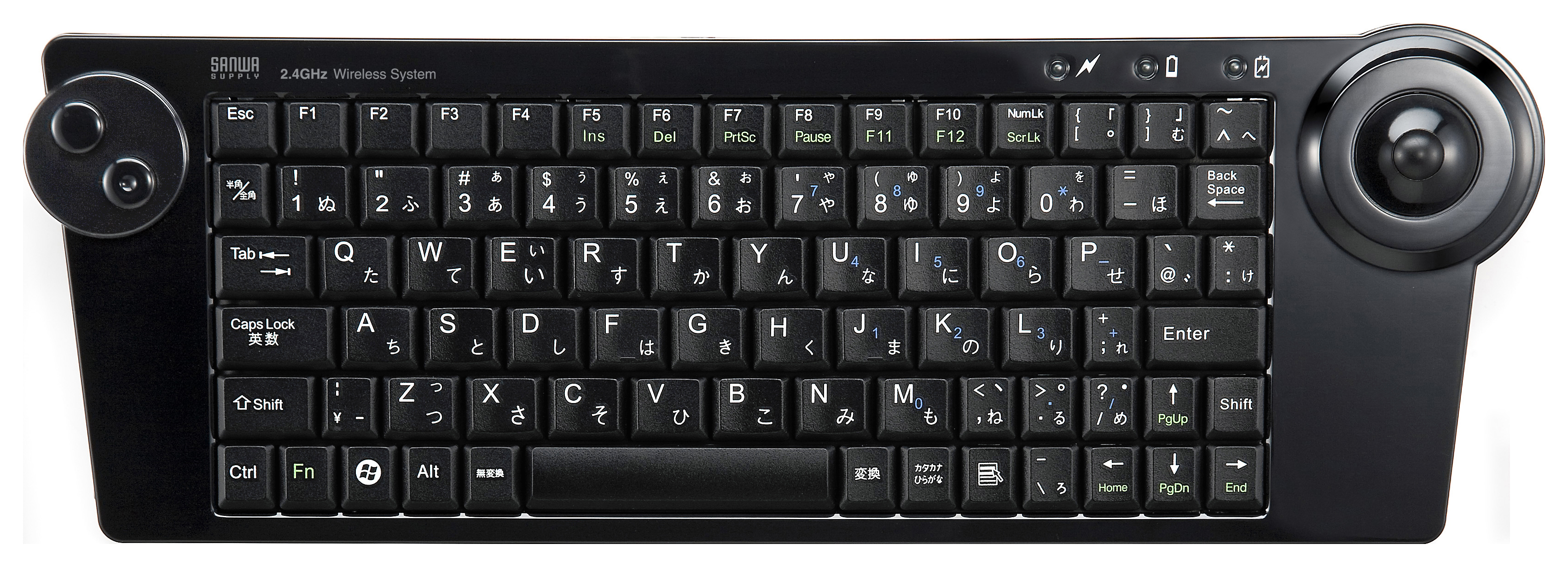 SKB-WLTR01BK【トラックボール付きワイヤレスキーボード SKB-WLTR01BK【トラックボール付きワイヤレスキーボード