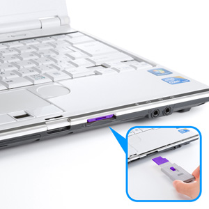 SLE-27-V / SDカードスロット取付けセキュリティ(eセキュリティ・バイオレット)