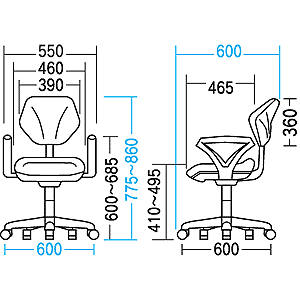 SNC-022BL / OAチェア（ブルー）