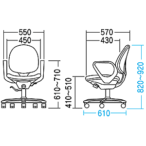 SNC-079GY / OAチェア（グレー）