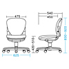 SNC-500BL OAチェア SNC-500BL / OAチェア