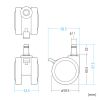 SNC-CAST12 ストッパー付き大型ウレタンキャスター(5個入り) SNC-CAST12 / ストッパー付き大型ウレタンキャスター(5個入り)