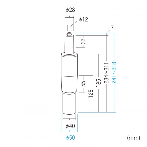 SNC-CYL5 / OAチェア用シリンダー