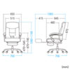SNC-L17BK オットマン収納レザーチェア(ブラック) SNC-L17BK / オットマン収納レザーチェア(ブラック)