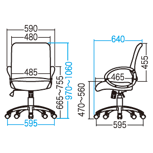 SNC-NET13ABK / メッシュOAチェア