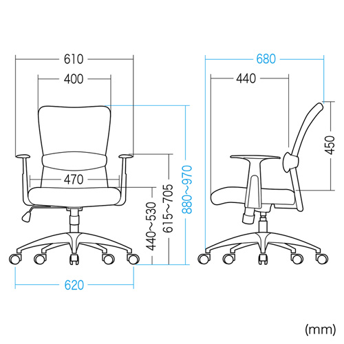 SNC-NET14AR / メッシュチェア（レッド）