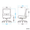 SNC-NET23BK / 高耐荷重オフィスチェア（ブラック）